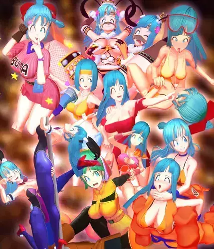 Bulma and Maron from Dragon Ball Z