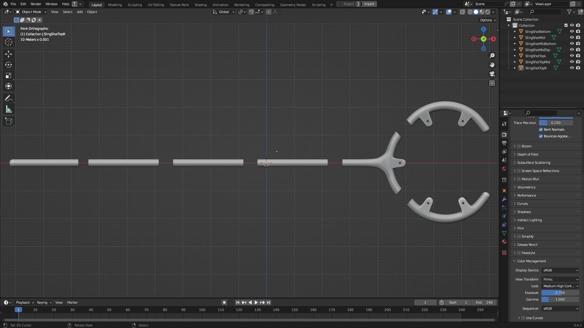 One Piece Usopp Kabuto Slingshot for Cosplay 3D print model_11