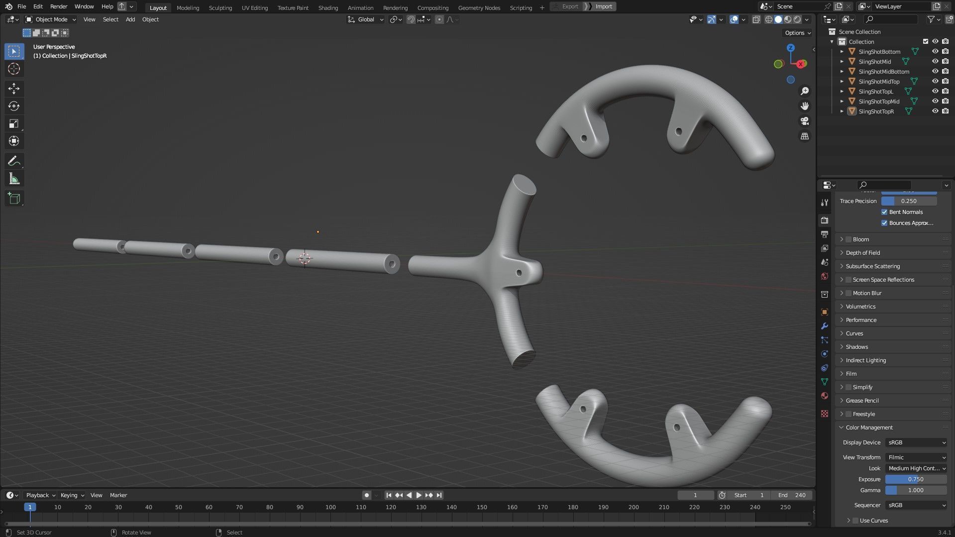 One Piece Usopp Kabuto Slingshot for Cosplay 3D print model_13