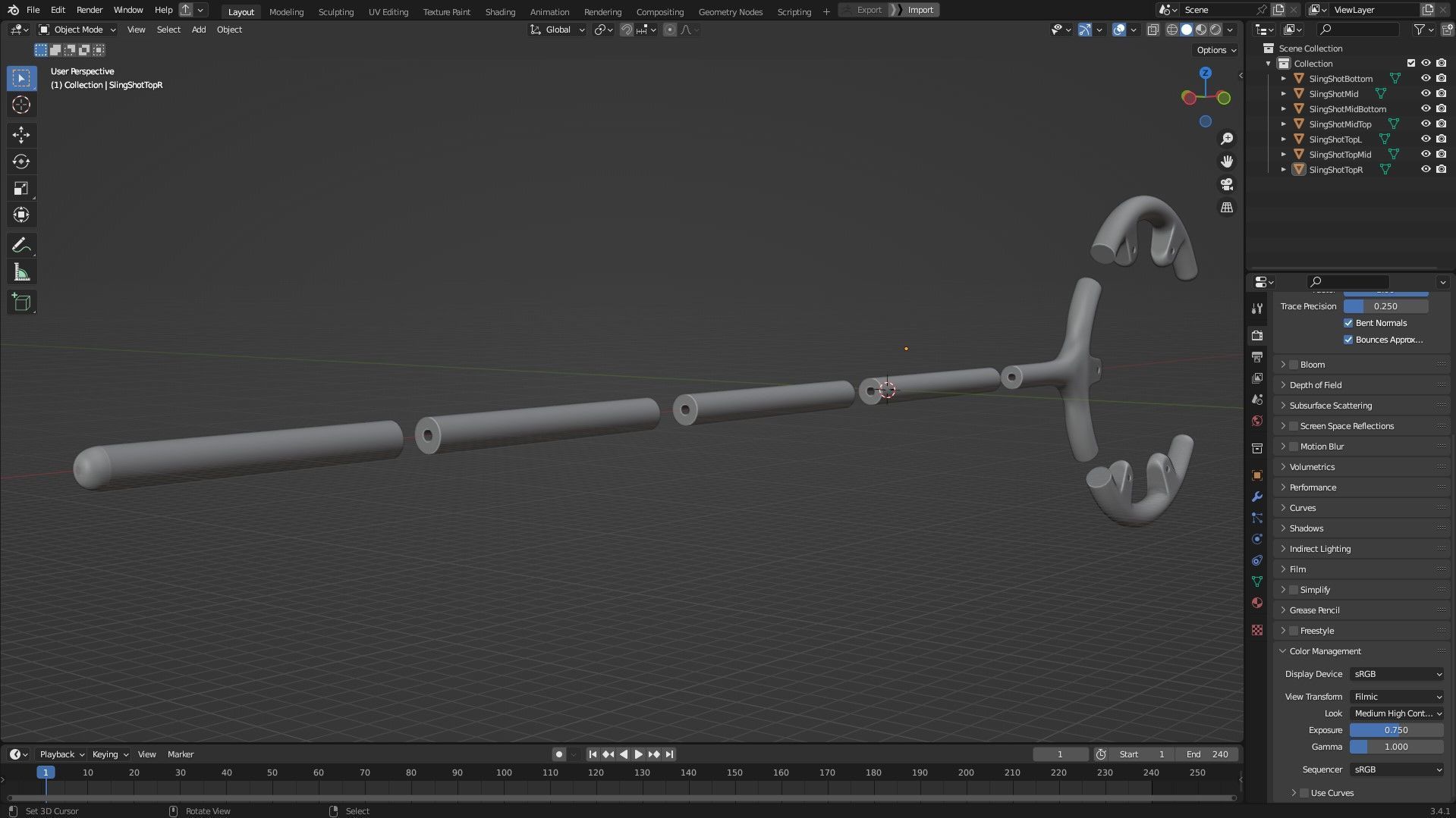 One Piece Usopp Kabuto Slingshot for Cosplay 3D print model_12