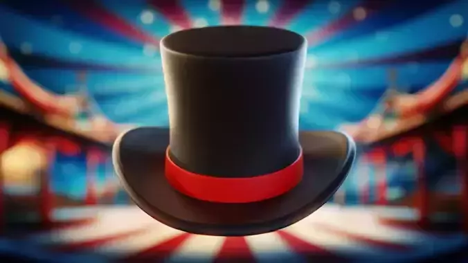 Stylized Magician Top Hat - Circus and Fantasy Prop 3D Model