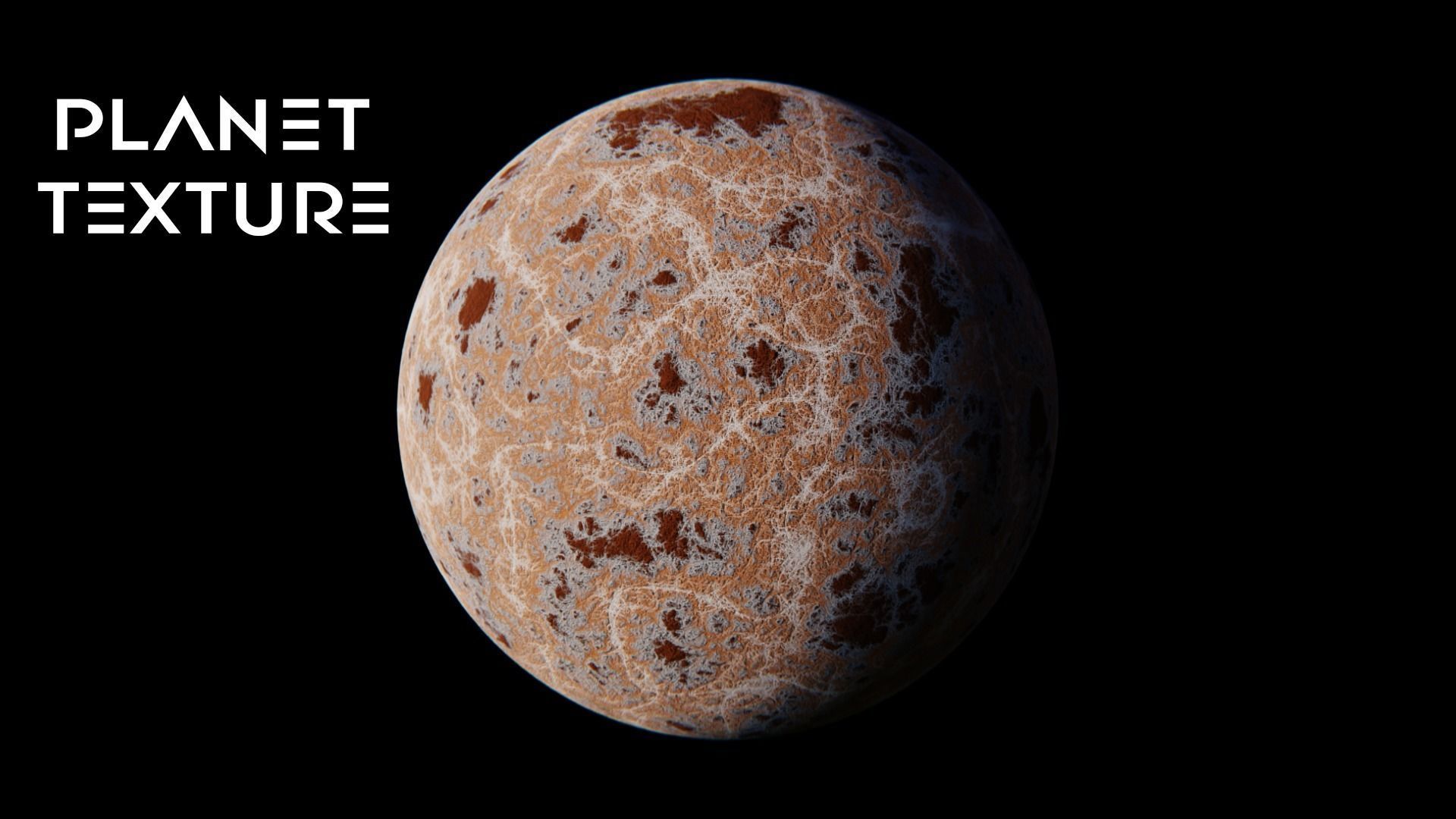 Procedural Desert Planet - Realistic Space Scene 3D Model 3D model_7