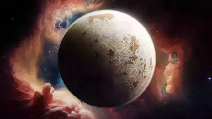 Procedural Desert Planet - Realistic Space Scene 3D Model 3D model
