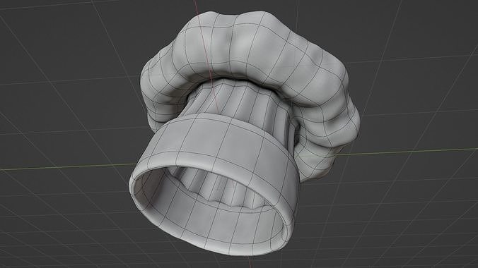 Stylized Chef Hat - Cartoon Kitchen Prop 3D Model 3D model 7