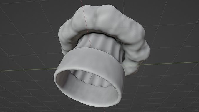 Stylized Chef Hat - Cartoon Kitchen Prop 3D Model 3D model 6