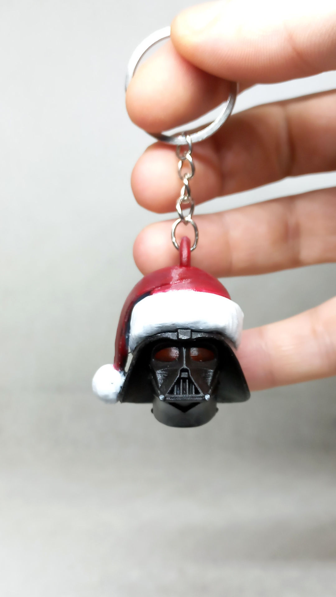 santa Darth vader keychain 3D print model_5