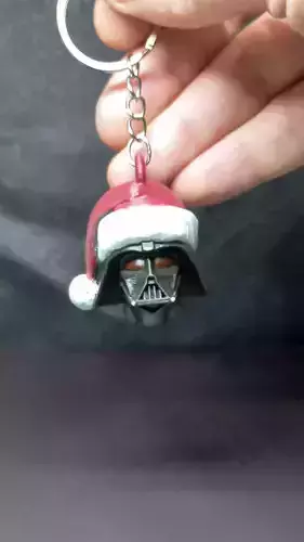 santa Darth vader keychain 3D print model