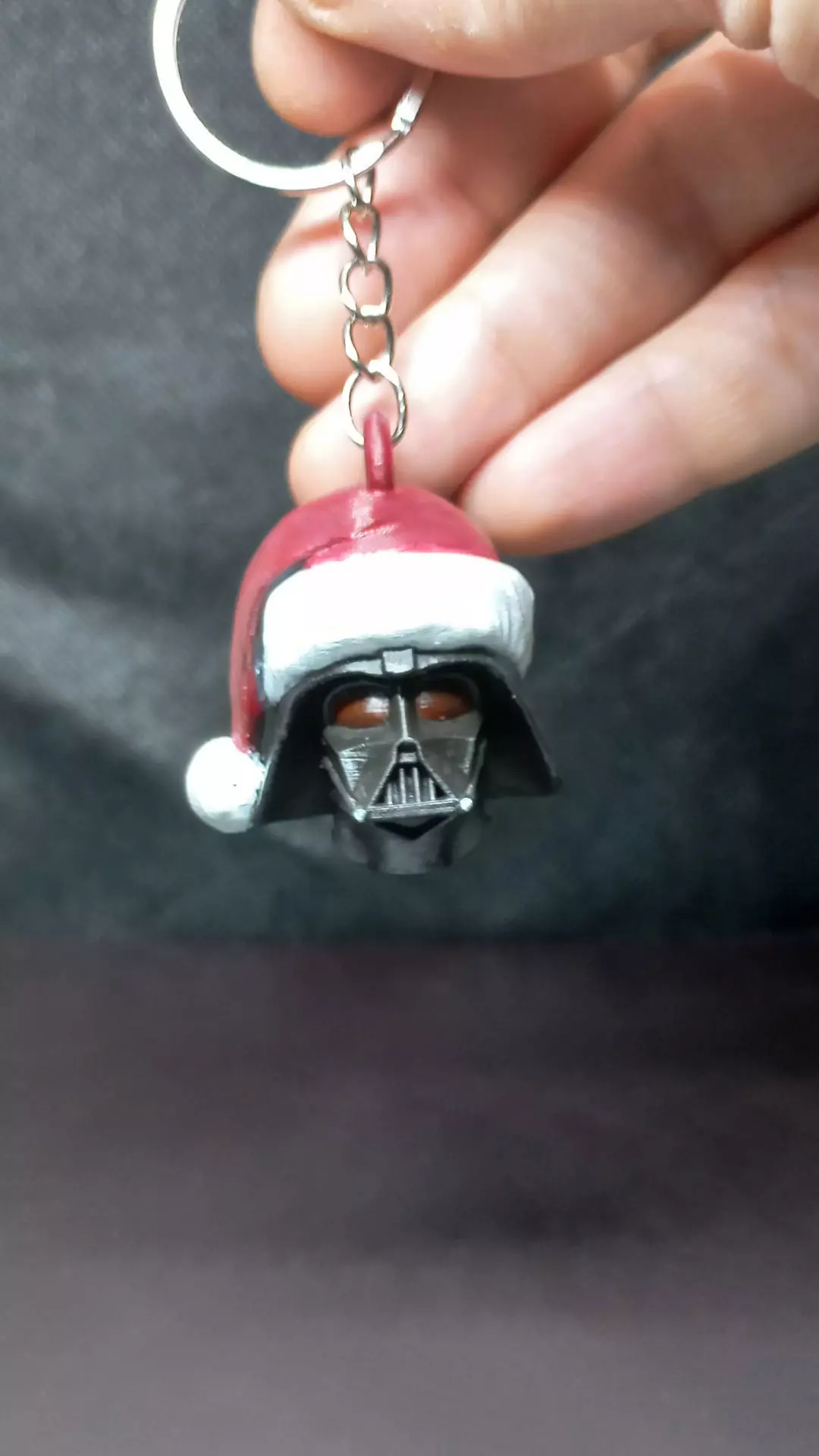 santa Darth vader keychain 3D print model_0