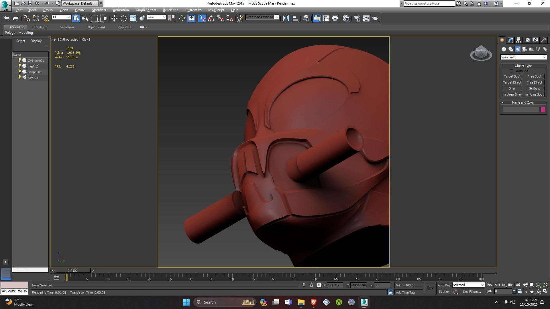 Metal Gear Solid 2 Raiden Scuba Mask for Cosplay 3D print model_15