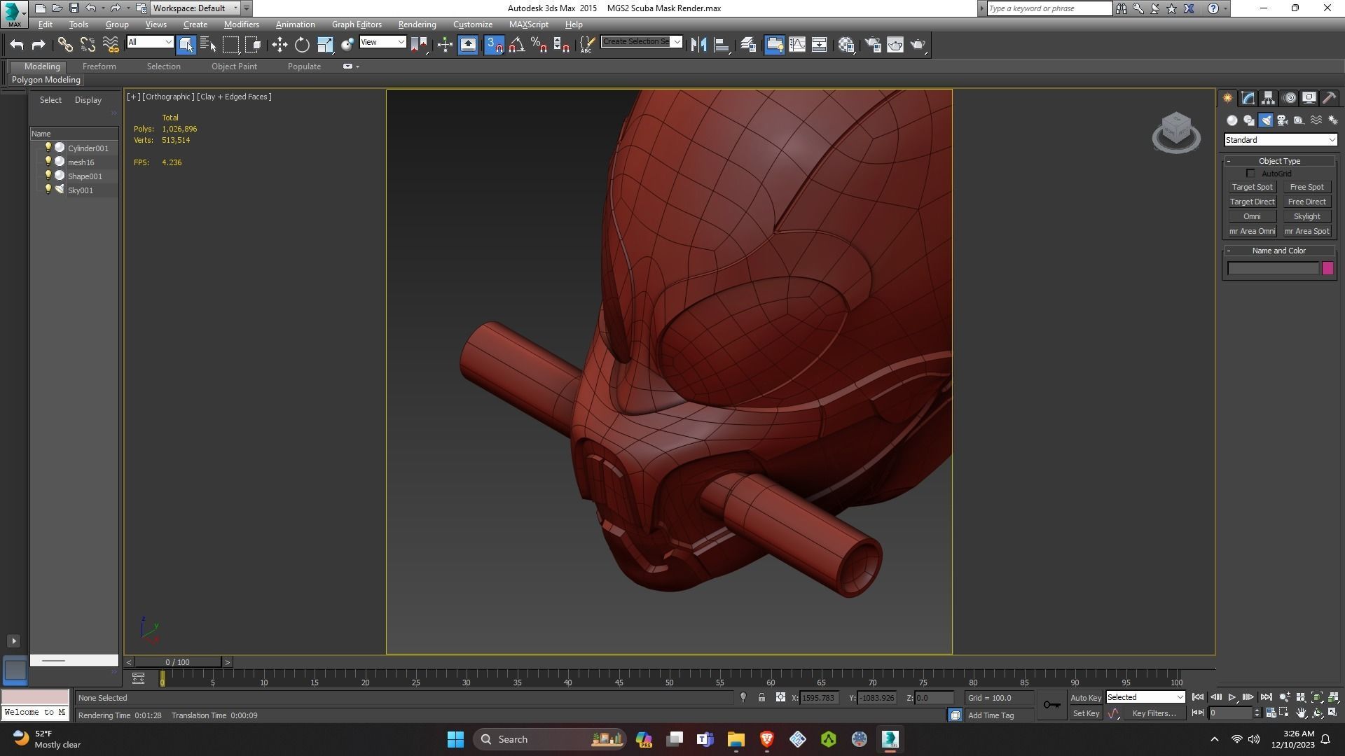 Metal Gear Solid 2 Raiden Scuba Mask for Cosplay 3D print model_16