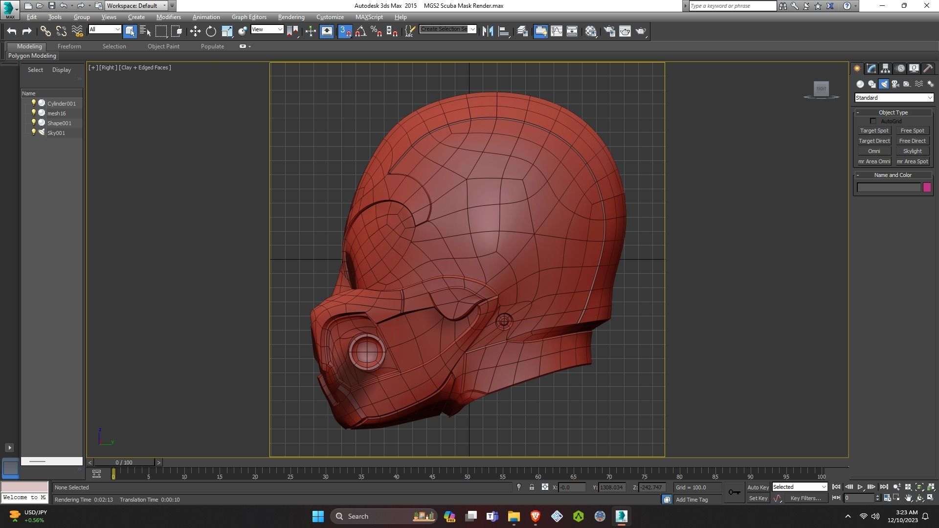 Metal Gear Solid 2 Raiden Scuba Mask for Cosplay 3D print model_14