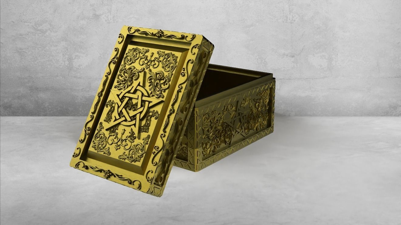 ORNAMENTAL TAROT CARD BOX 3D print model_4