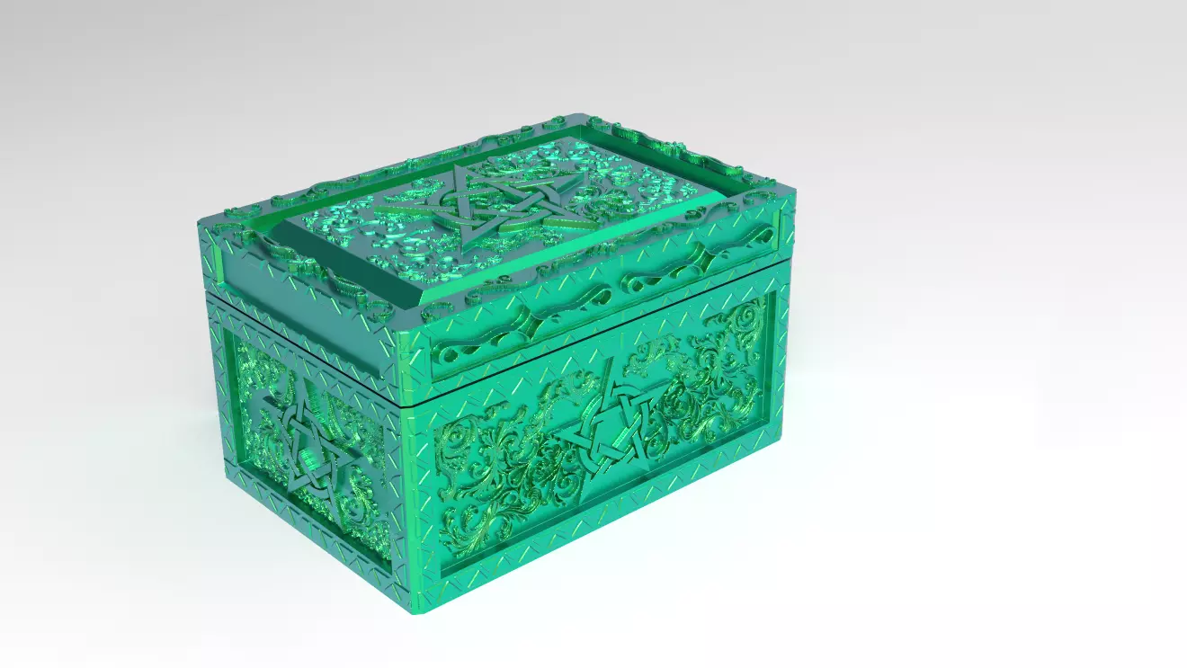 ORNAMENTAL TAROT CARD BOX 3D print model_0