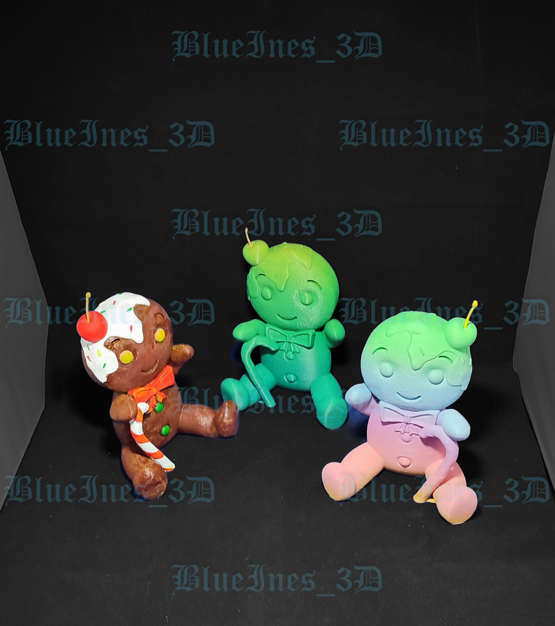 GINGERBREAD BOY WITH CHERRY EASY TO PRINT 3D print model_4