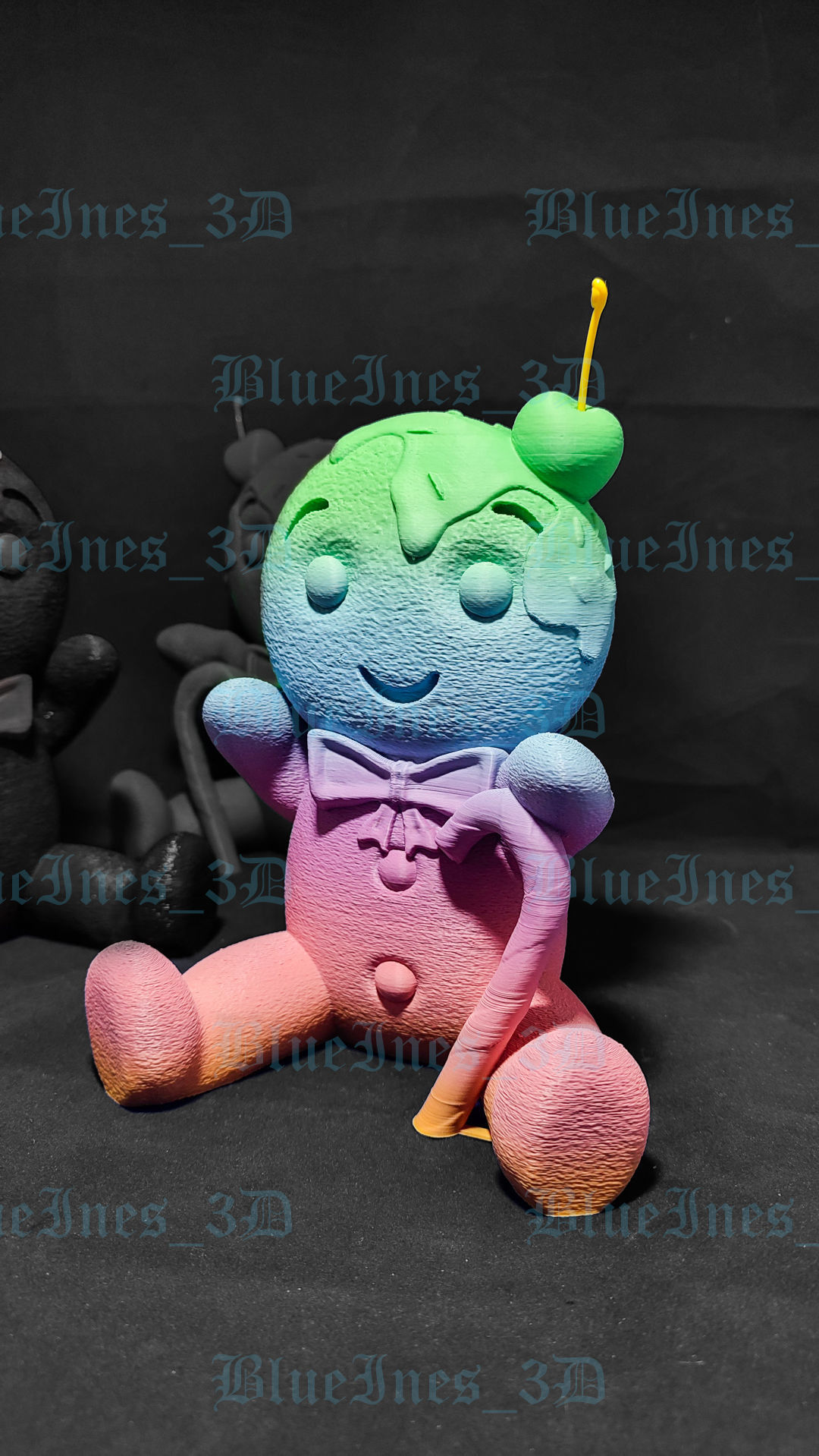 GINGERBREAD BOY WITH CHERRY EASY TO PRINT 3D print model_7