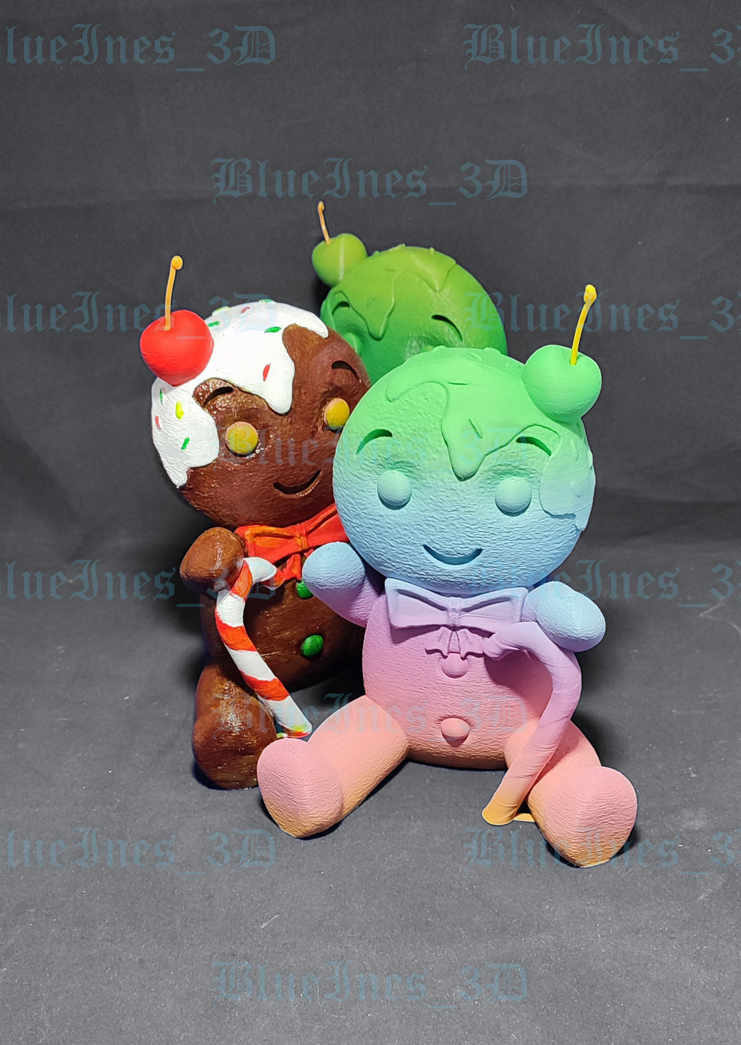 GINGERBREAD BOY WITH CHERRY EASY TO PRINT 3D print model_6