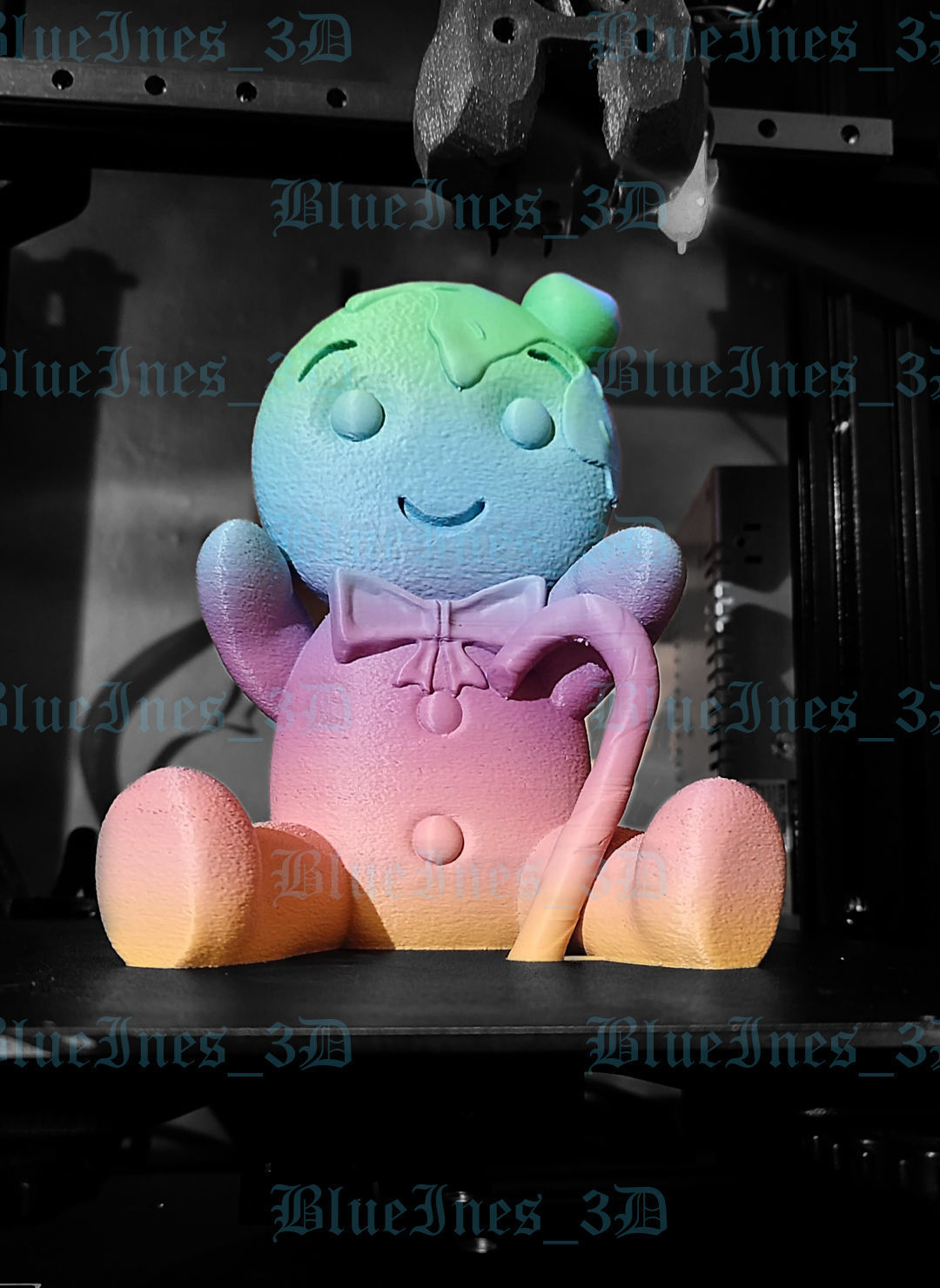 GINGERBREAD BOY WITH CHERRY EASY TO PRINT 3D print model_10