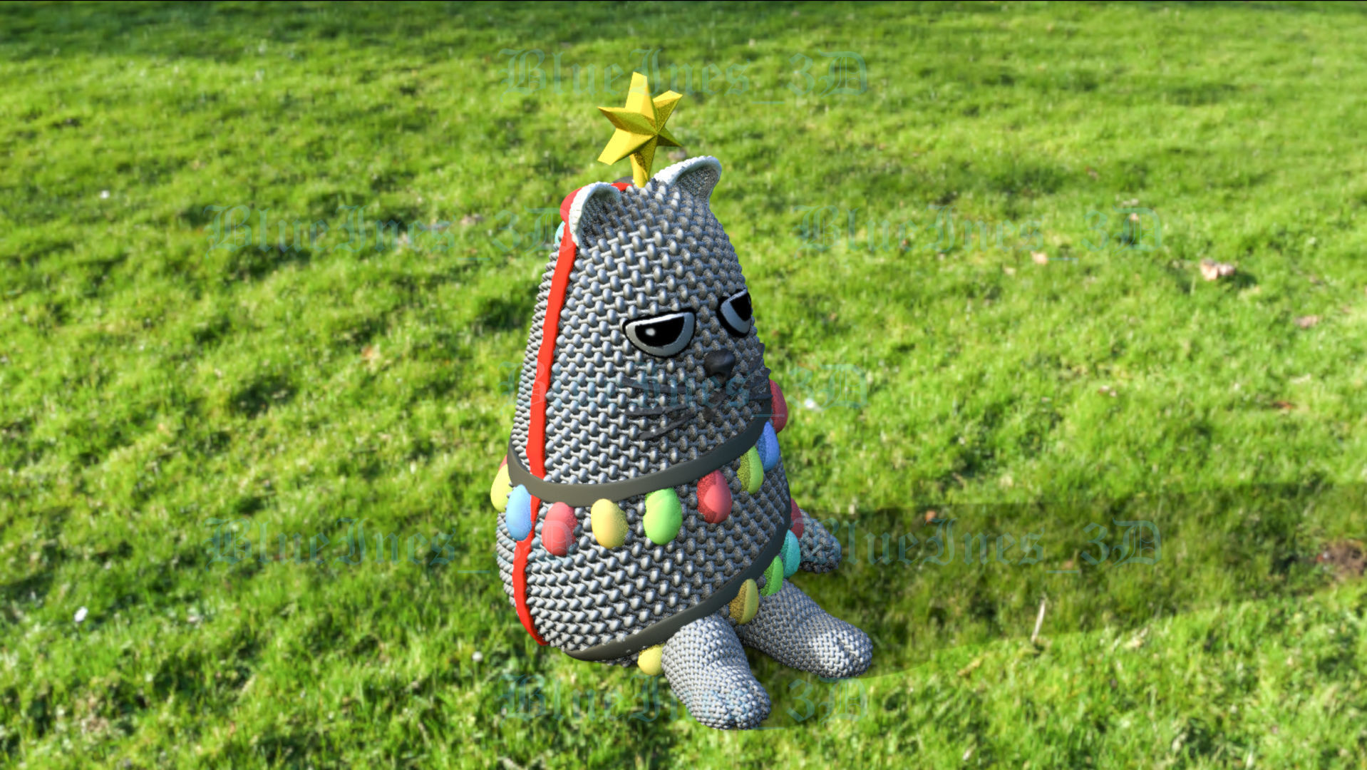 CHRISTMASS TREE CROCHET CAT 3D print model_5