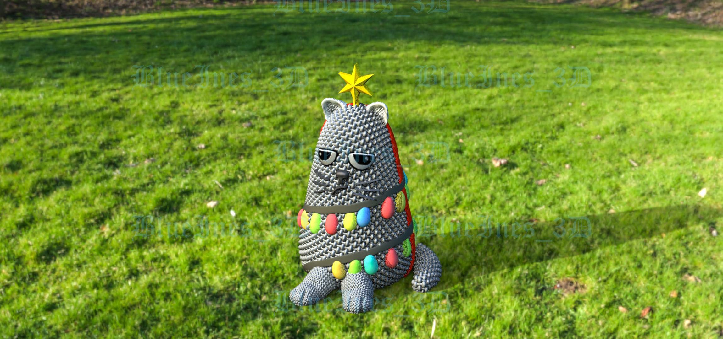 CHRISTMASS TREE CROCHET CAT 3D print model_6