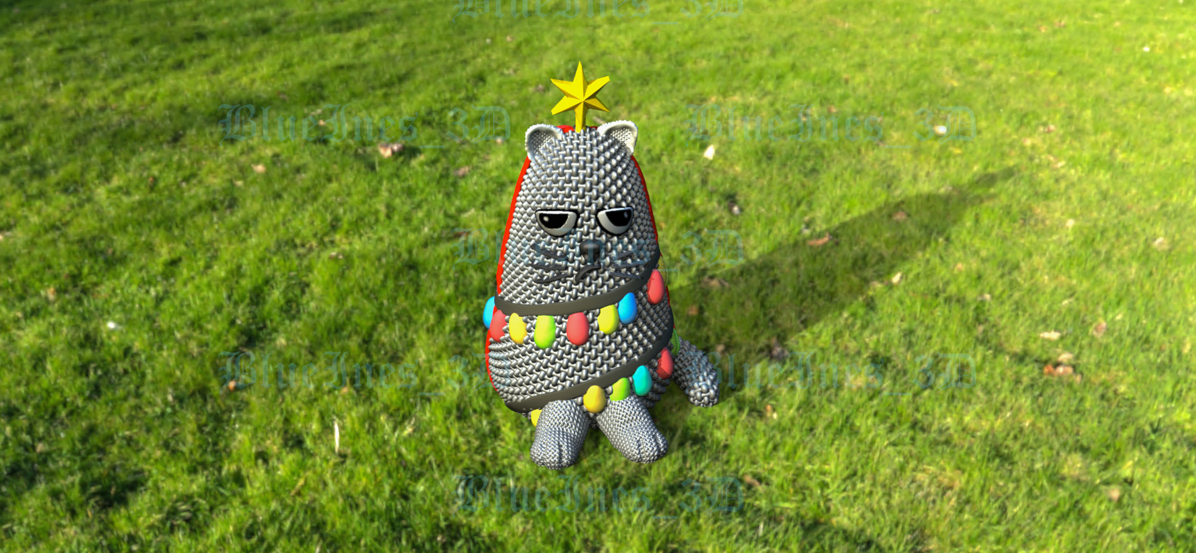 CHRISTMASS TREE CROCHET CAT 3D print model_8