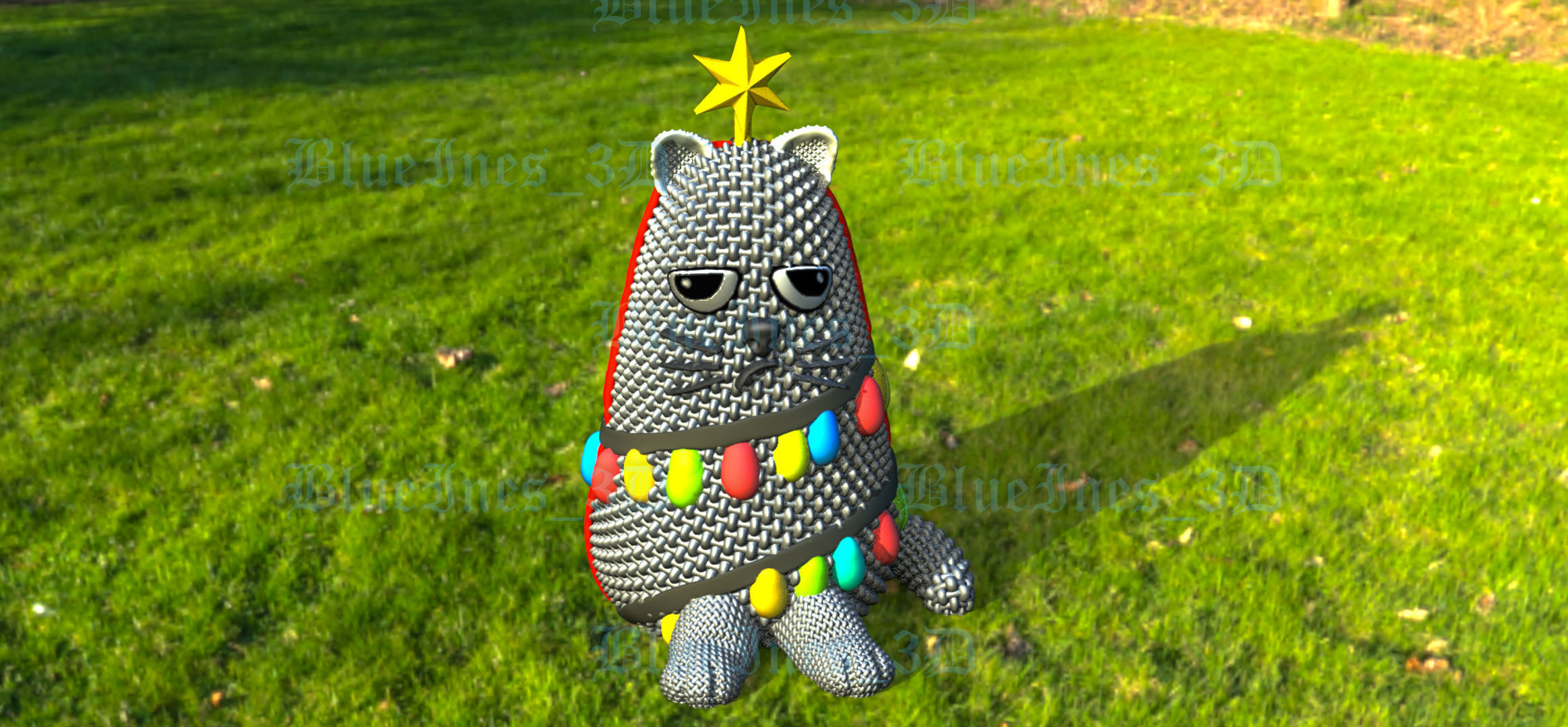 CHRISTMASS TREE CROCHET CAT 3D print model_10