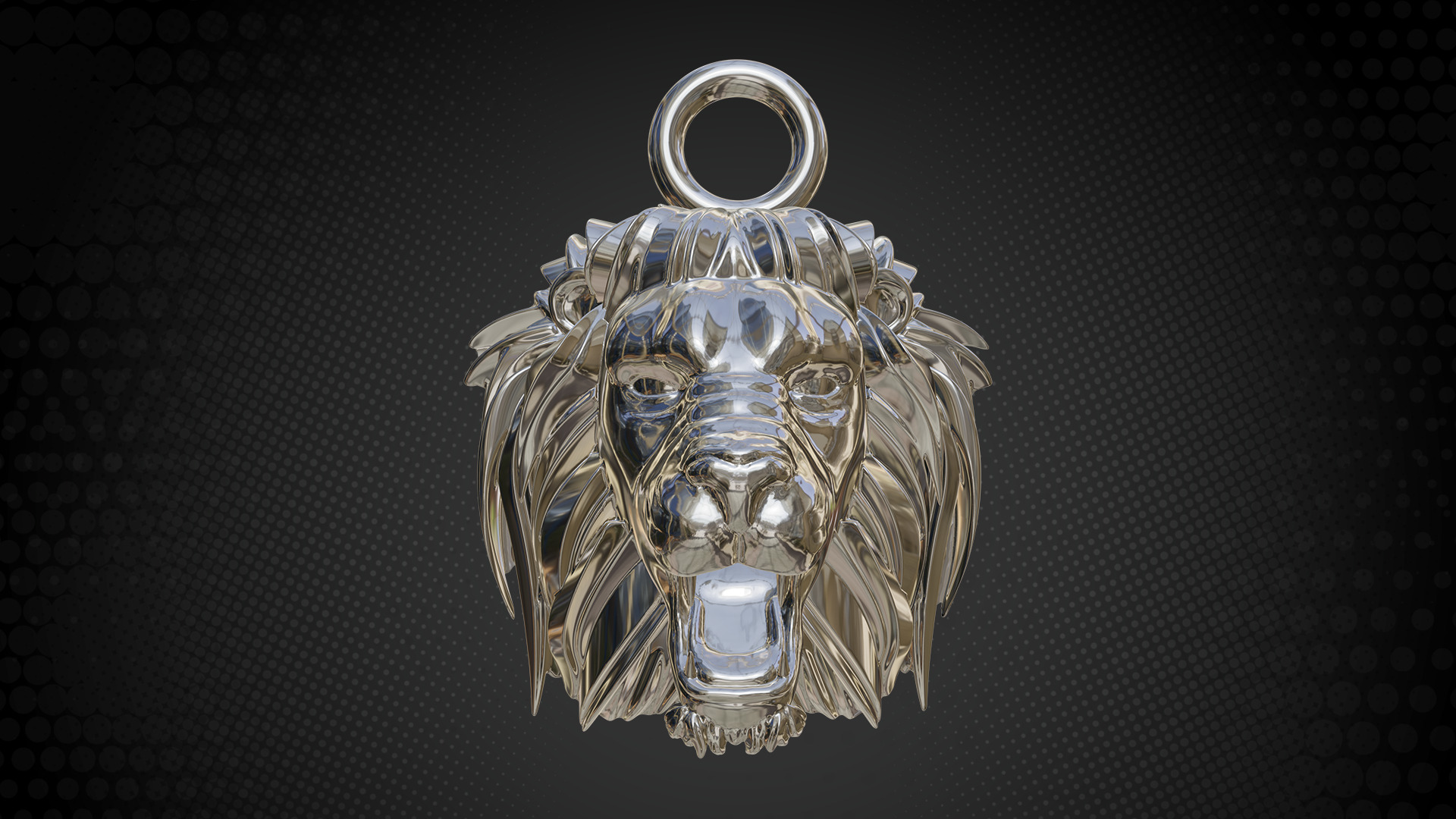 Lion Necklace 3D Print Model - 2 Version 3D print model_2
