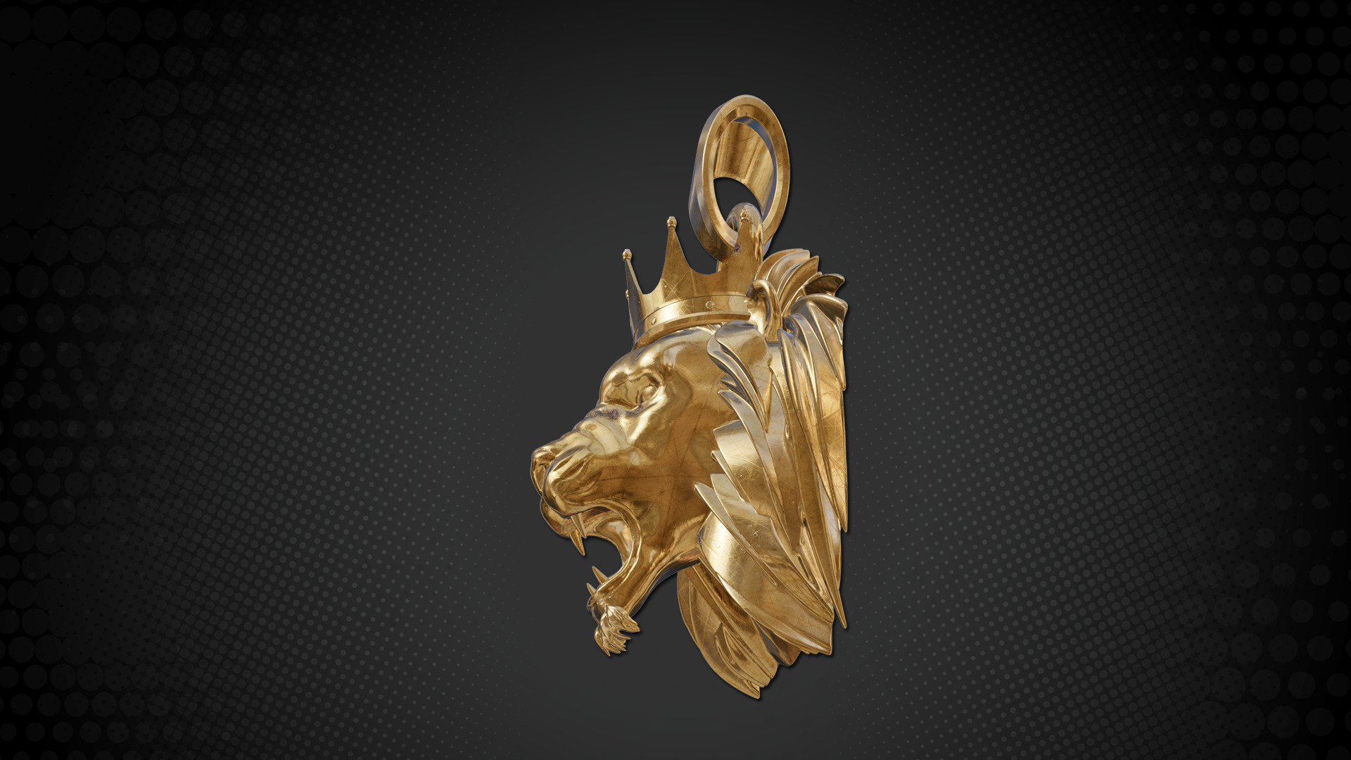 Lion Necklace 3D Print Model - 2 Version 3D print model_6