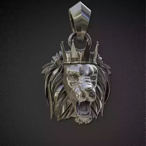 Lion Necklace 3D Print Model - 2 Version