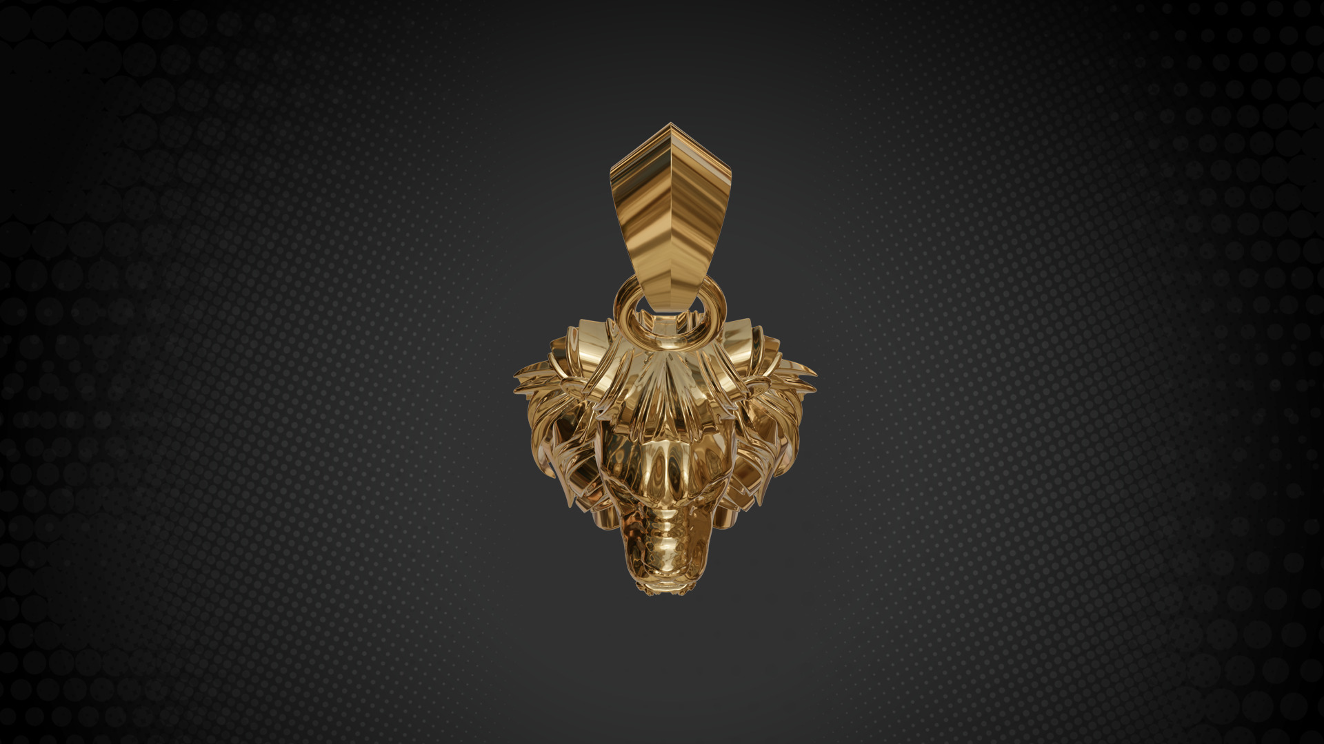 Lion Necklace 3D Print Model - 2 Version 3D print model_5