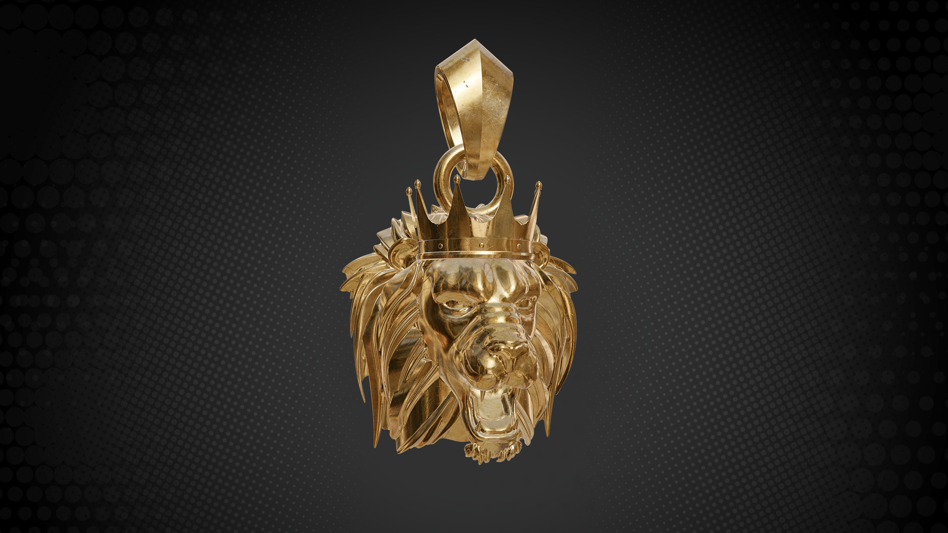 Lion Necklace 3D Print Model - 2 Version 3D print model_1