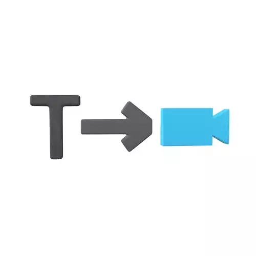 Text To Video Icon v1 001 Low-poly 3D model