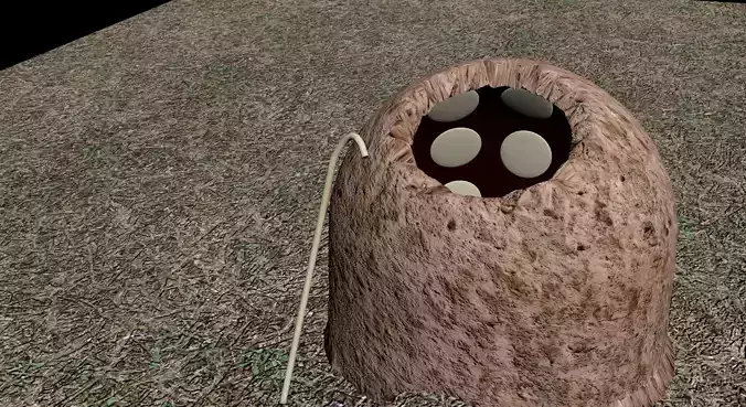 stone oven tandoor 3D model