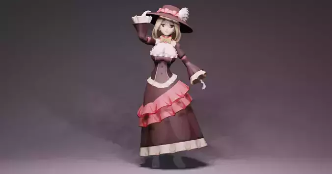 Anime Character - Darkness 3D model