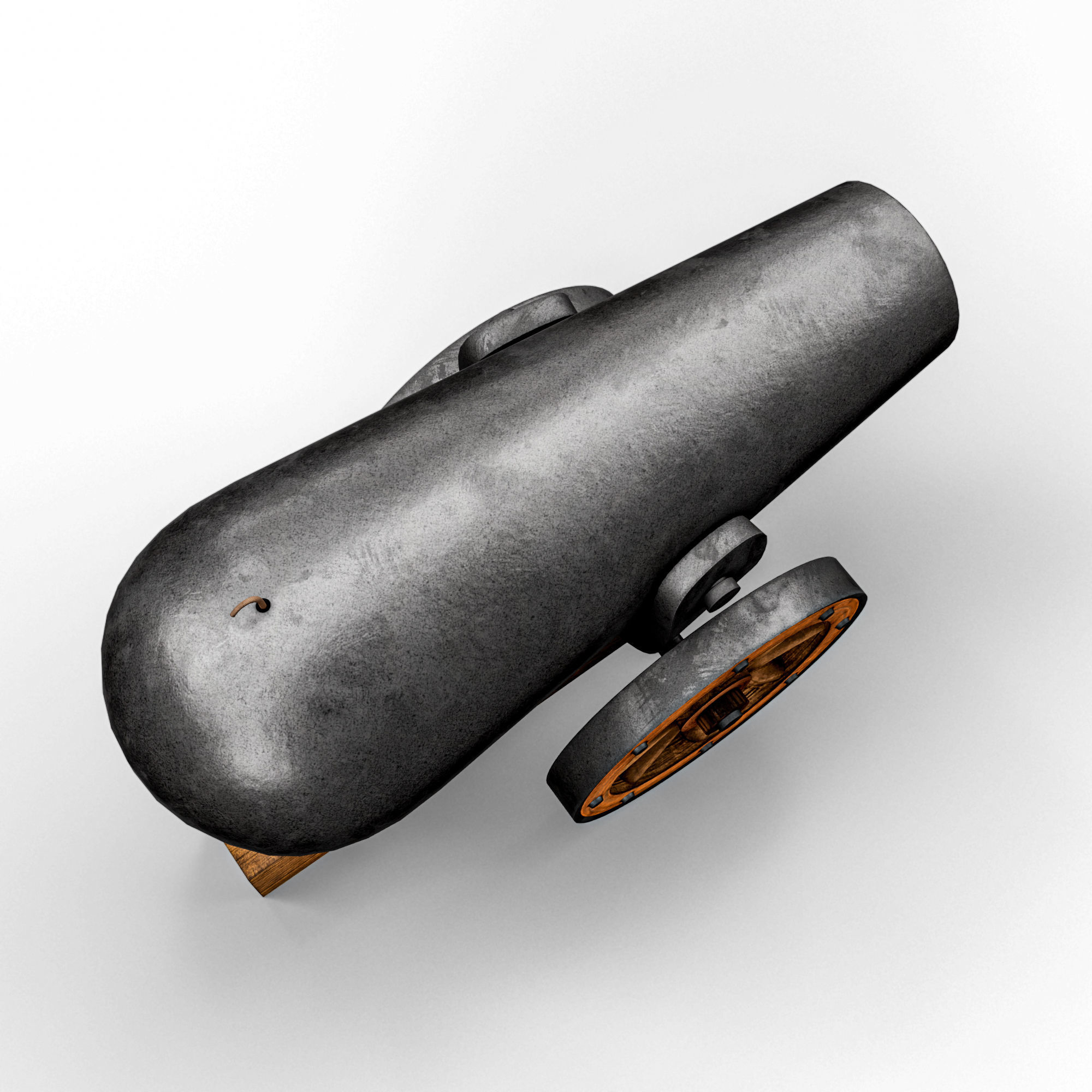 Ancient Medieval Cannon 3D model_10