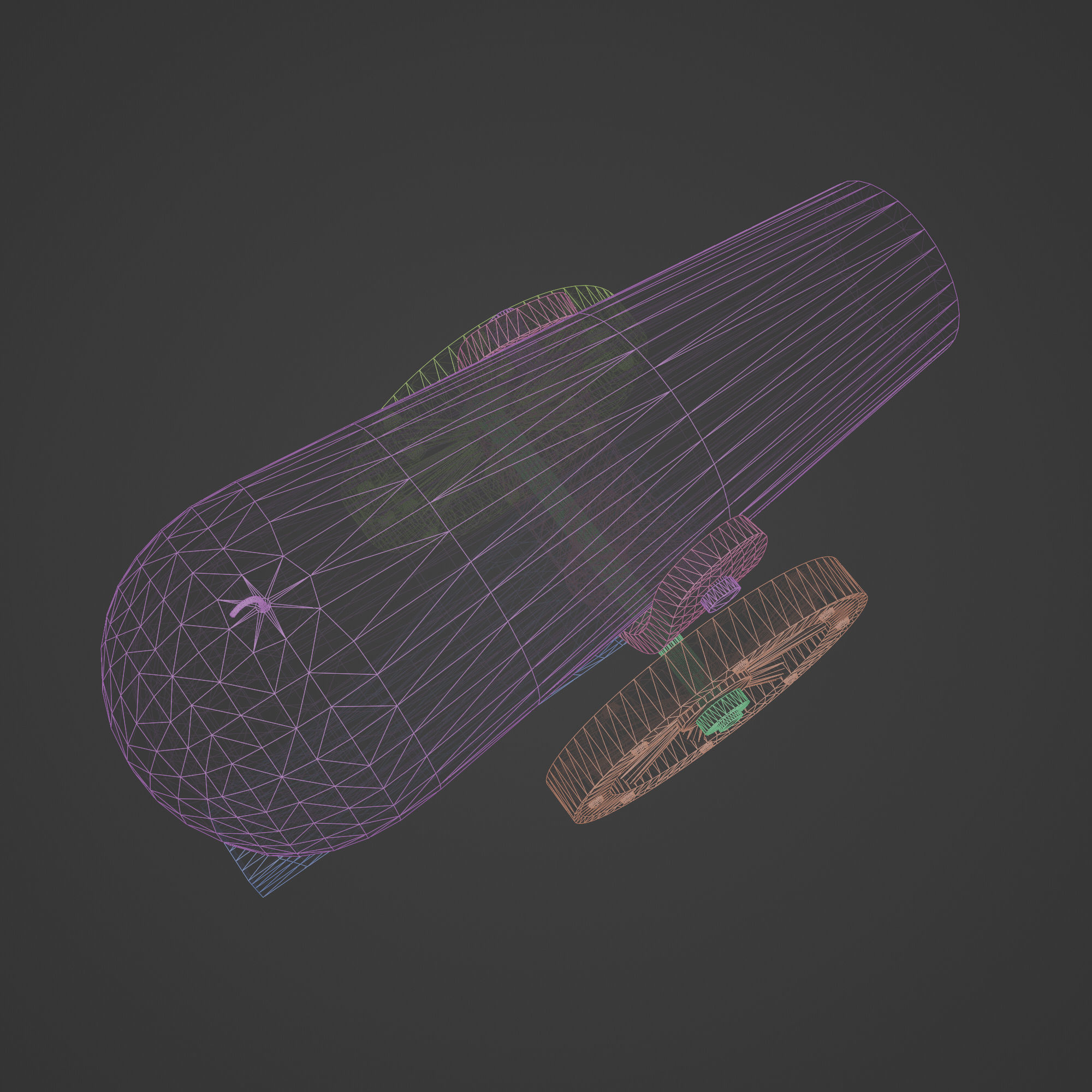 Ancient Medieval Cannon 3D model_11