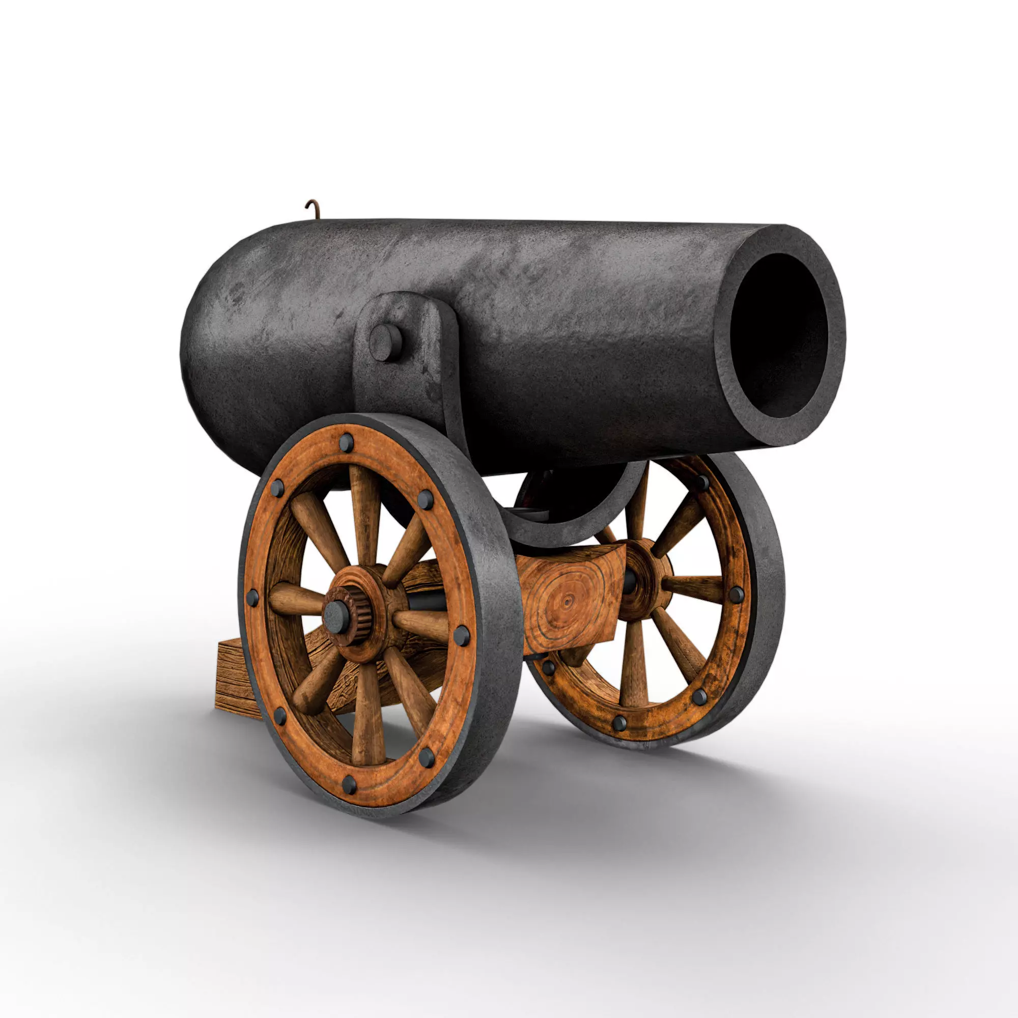 Ancient Medieval Cannon 3D model_0