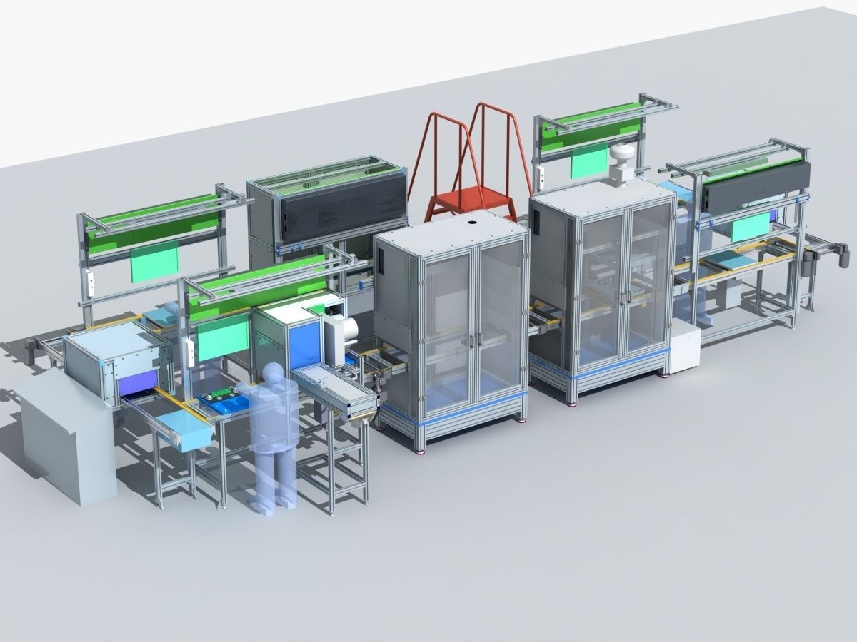 Industrial Equipment 9 - Flow Production Line 3D model_1