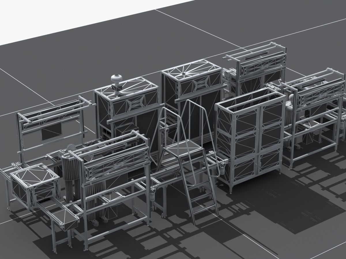 Industrial Equipment 9 - Flow Production Line 3D model_18