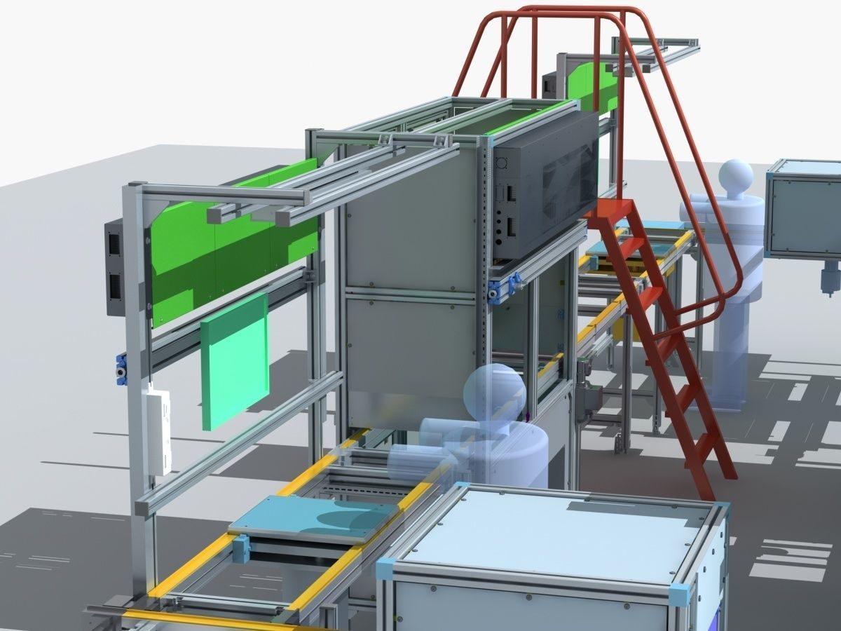 Industrial Equipment 9 - Flow Production Line 3D model_7