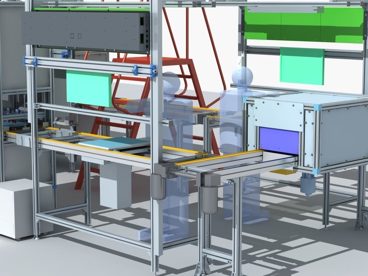 Industrial Equipment 9 - Flow Production Line 3D model_11