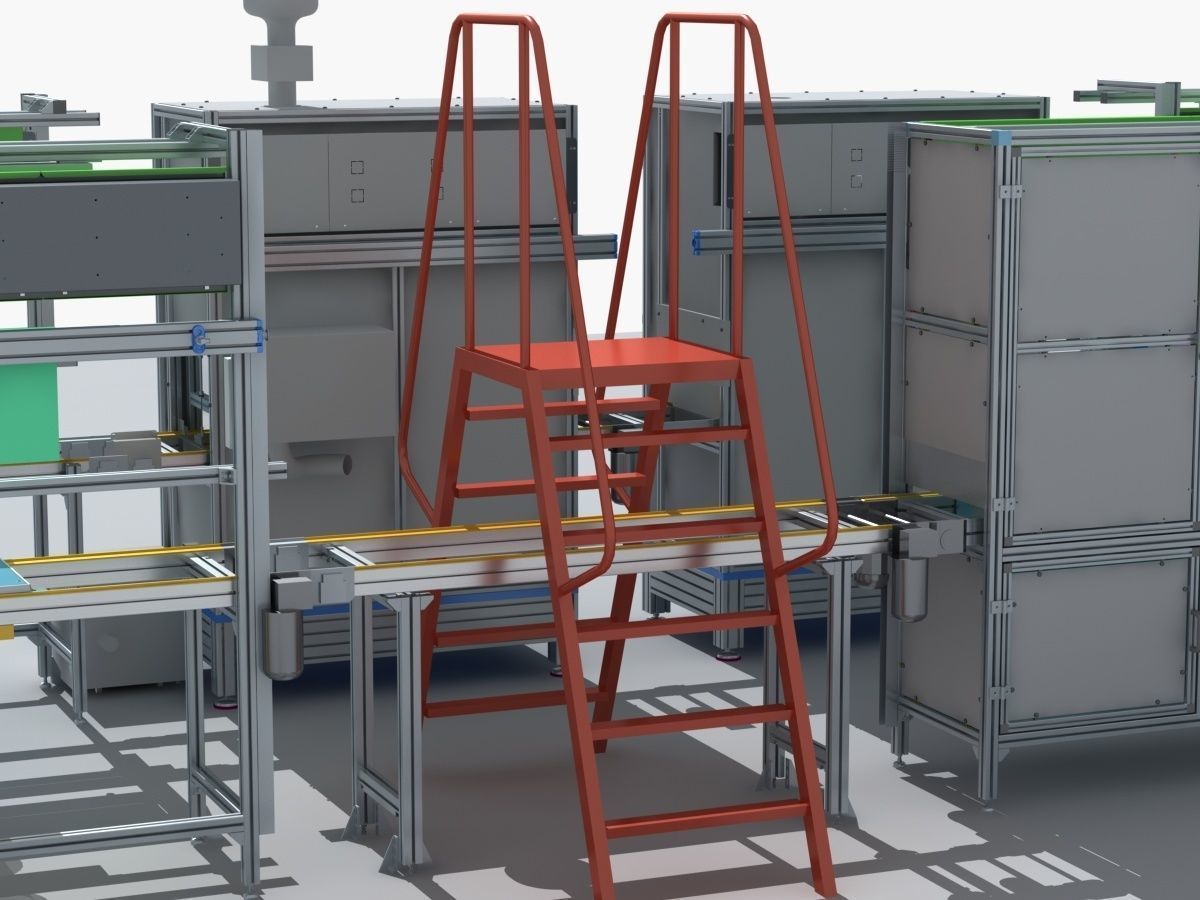 Industrial Equipment 9 - Flow Production Line 3D model_12
