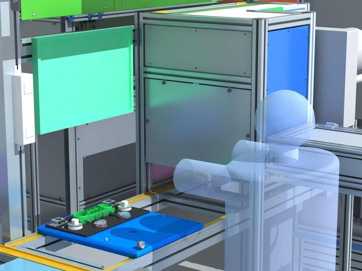 Industrial Equipment 9 - Flow Production Line 3D model_8