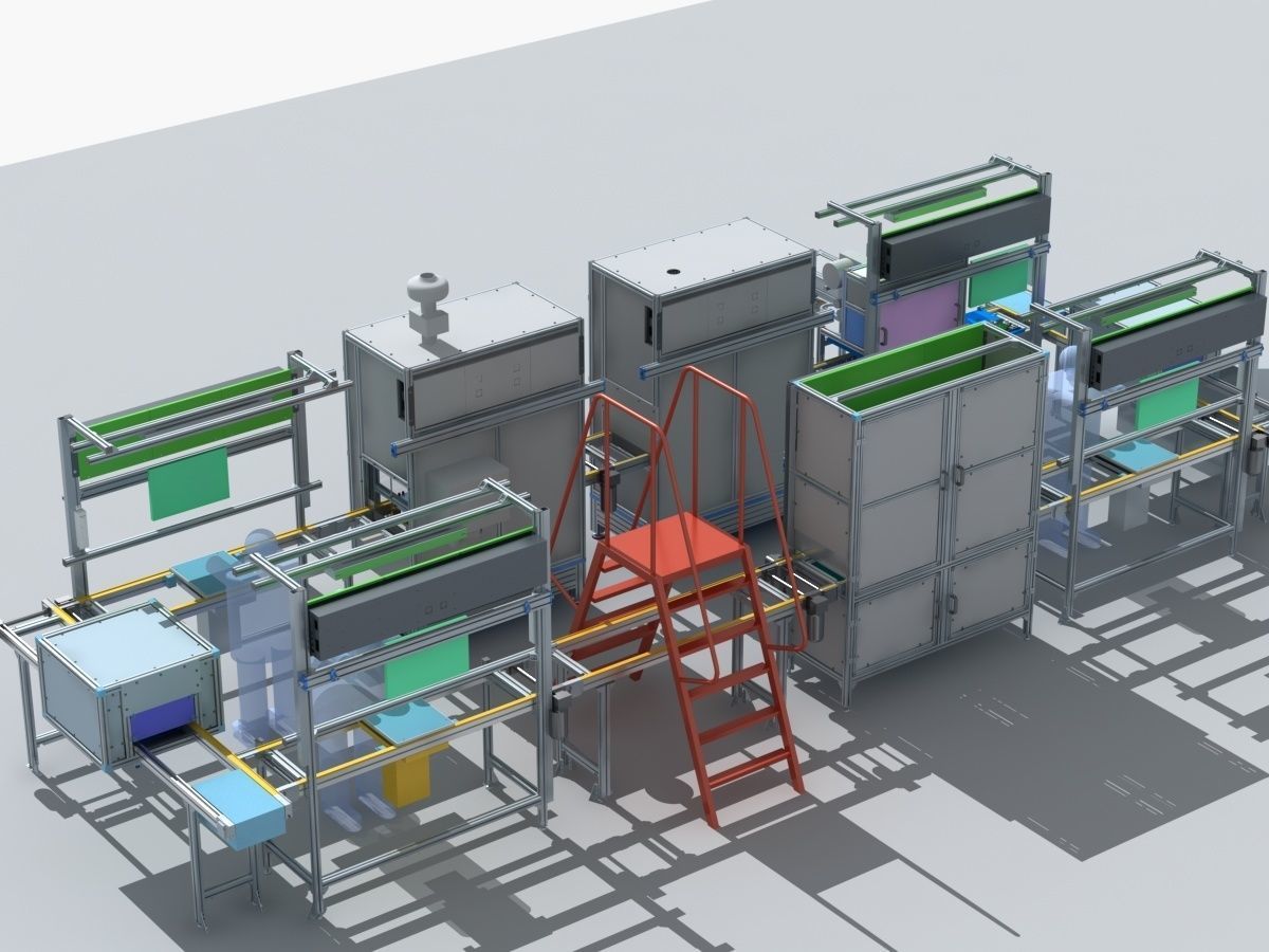 Industrial Equipment 9 - Flow Production Line 3D model_6