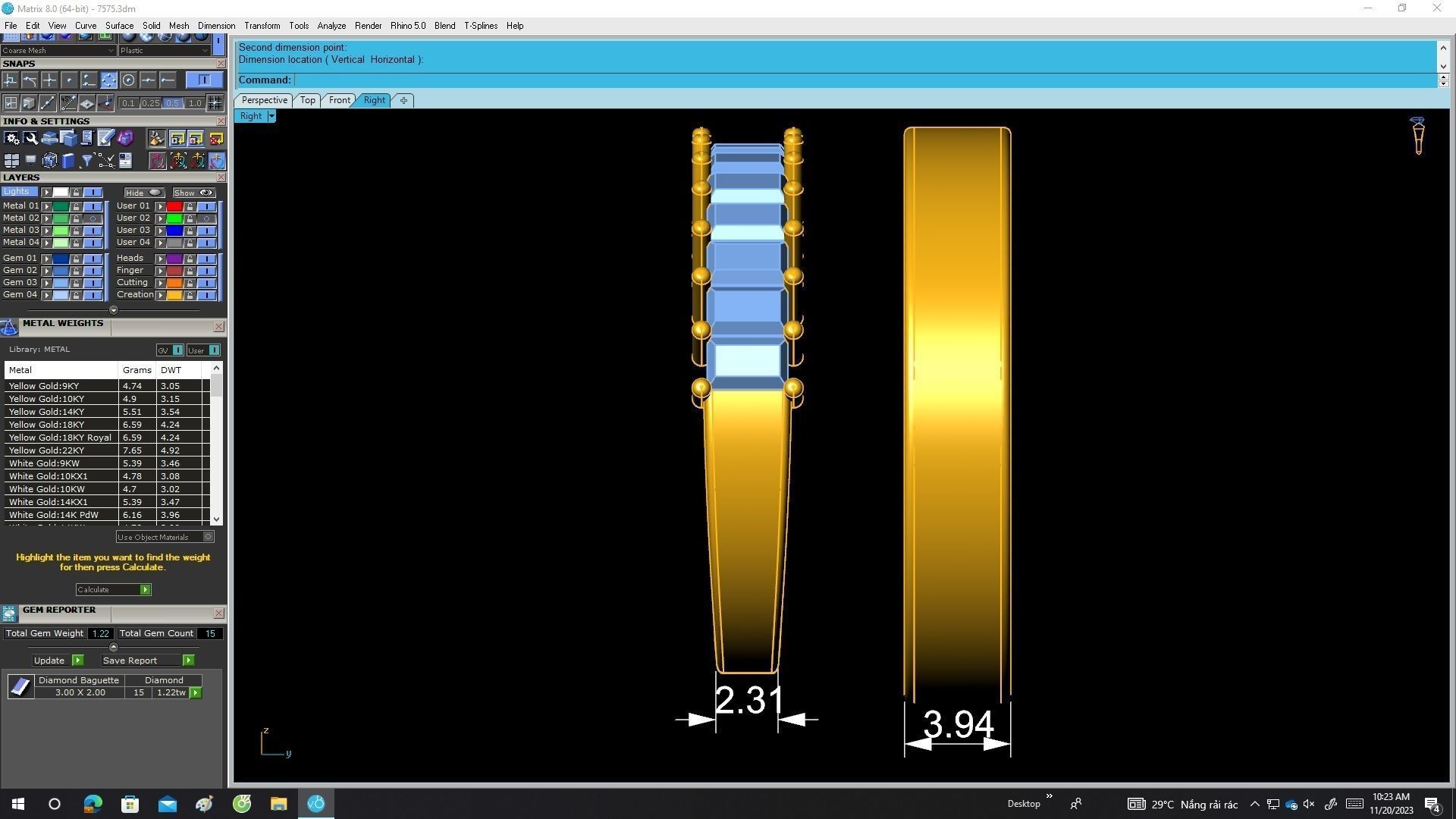 A7575 Korean Style Diamond Wedding Ring 3D Model 3D print model_6