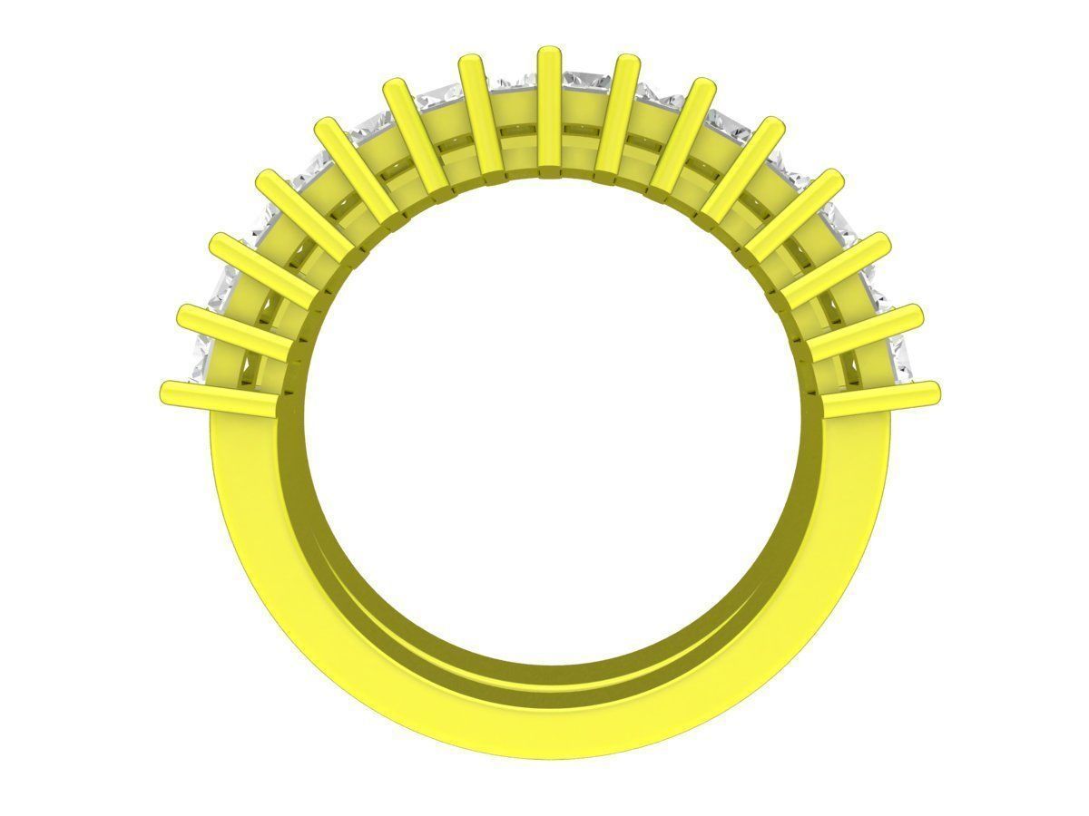 A7575 Korean Style Diamond Wedding Ring 3D Model 3D print model_2