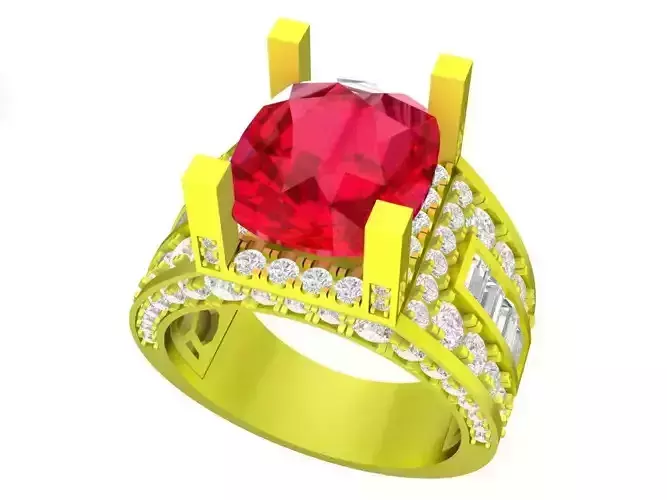 7307 korean style diamond men ring 