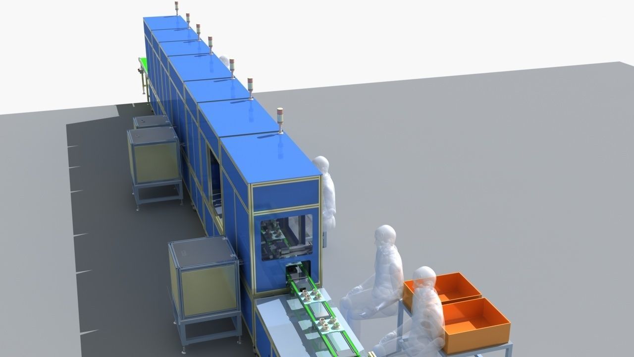 Industrial Equipment 28-Motor Automatic Assembly Production  3D model_10