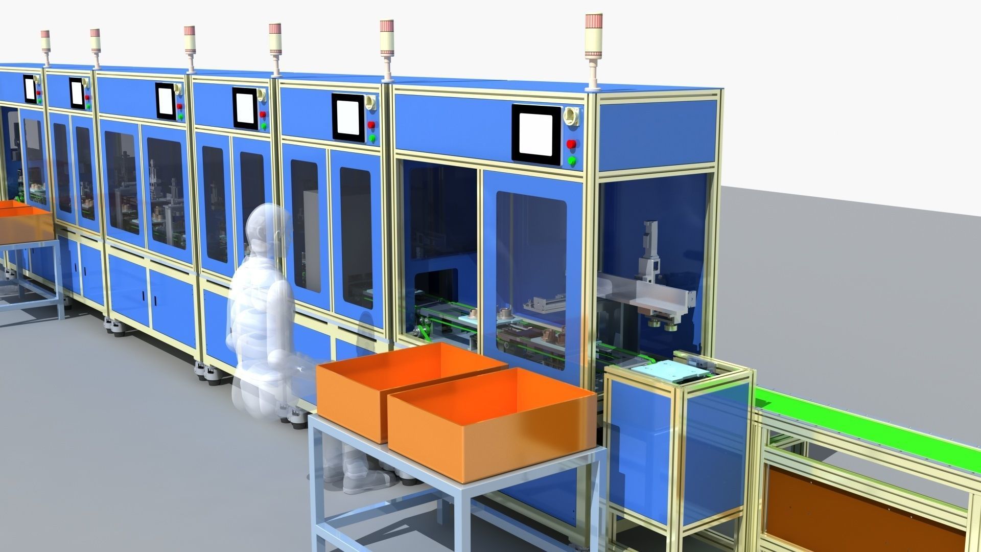 Industrial Equipment 28-Motor Automatic Assembly Production  3D model_5