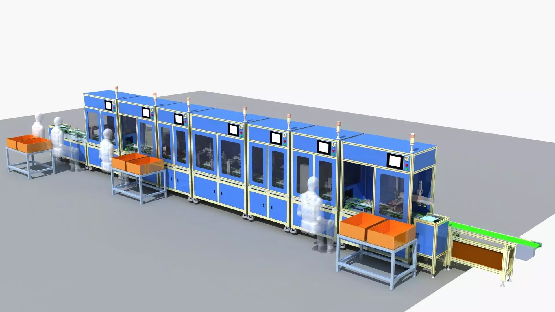 Industrial Equipment 28-Motor Automatic Assembly Production  3D model_0