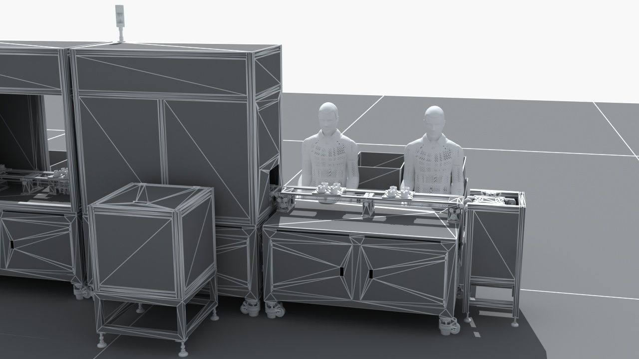 Industrial Equipment 28-Motor Automatic Assembly Production  3D model_14